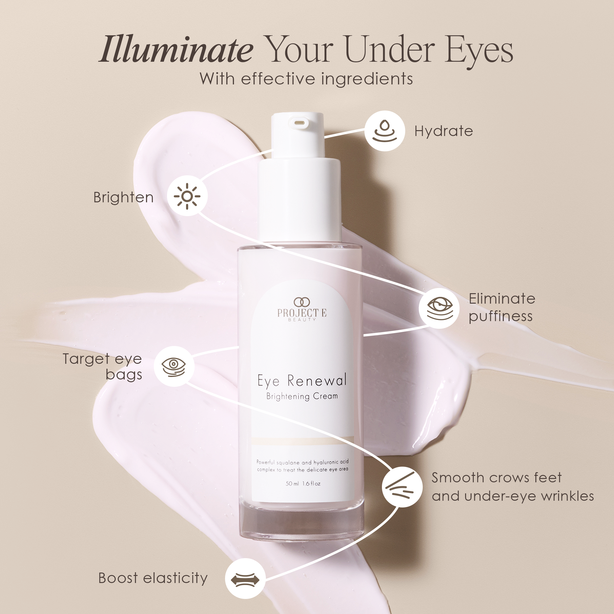 Illuminate your under eyes with effective ingredients of Eye Renewal brightening cream